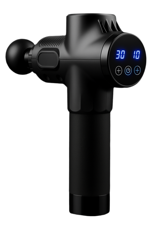 Kompakt massagepistol med LCD-pekskärm och digital display